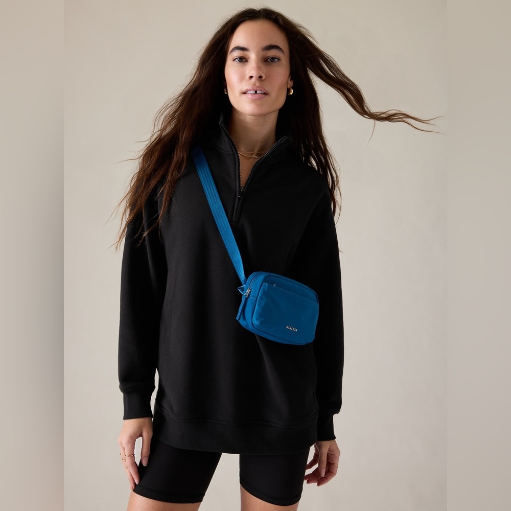 Athleta Forever Fleece 1/4 Zip Sweatshirt